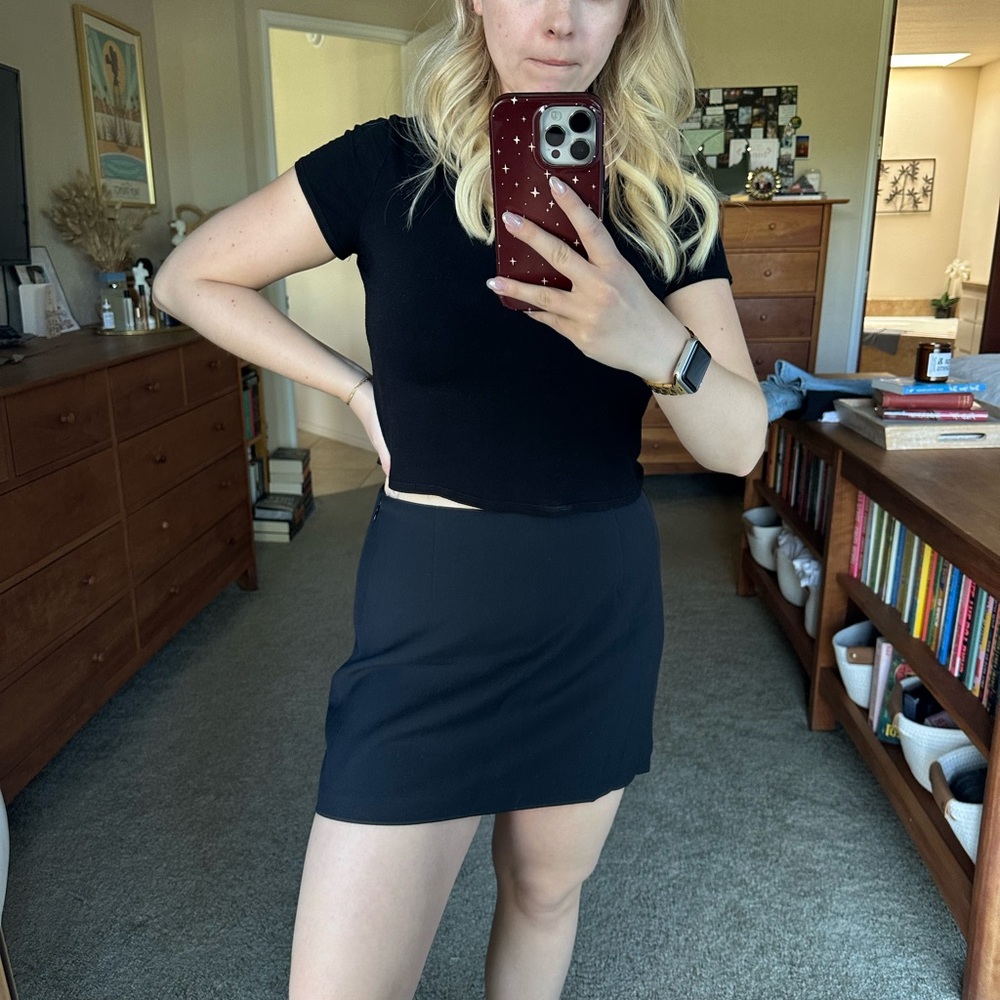 Abercrombie & Fitch Black Mini Skort